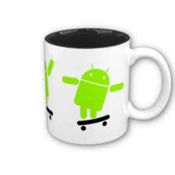 Caneca Android - Alça e Borda Verde